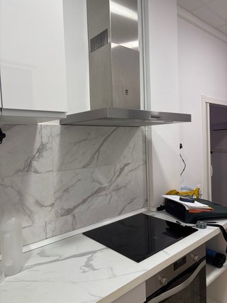 Cocina completa mármol y negro