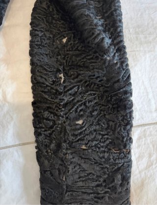 Abrigo de piel auténtica negro