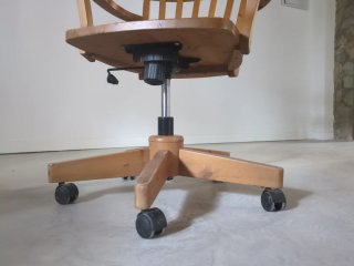 Silla de estudio madera palillería ajustable