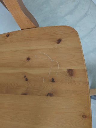 Silla de estudio madera palillería ajustable