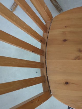 Silla de estudio madera palillería ajustable