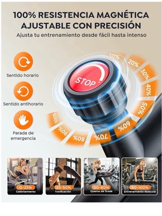Bicicleta Estática Magnética Burever Naranja.