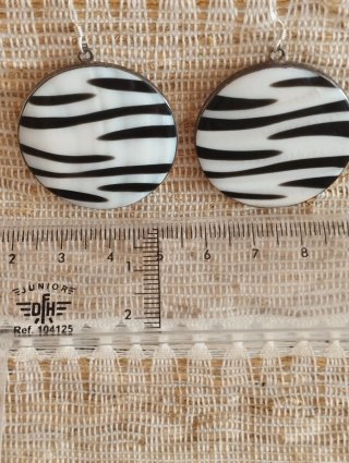 Pendientes Plata Ley Concha Natural