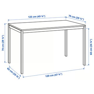 Mesa Ikea Melltorp Blanca 125x75