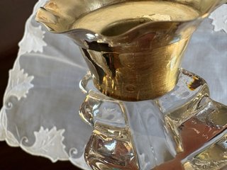Antiguo candelabro cristal y plata. No hago envío.