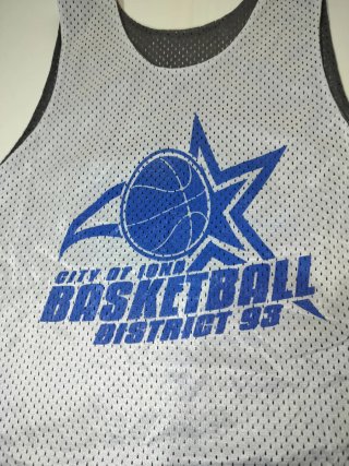 Camiseta de baloncesto vintage reversible