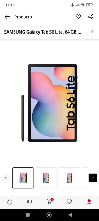 Samsung Galaxy Tab S6 Lite, 64 GB, Grey