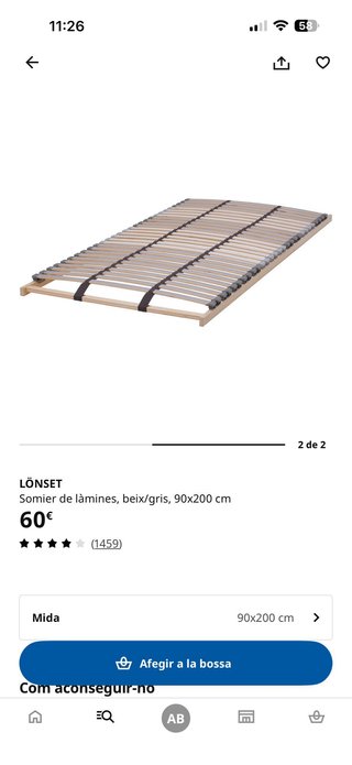 Somier Lönset Ikea 80cm - 160cm