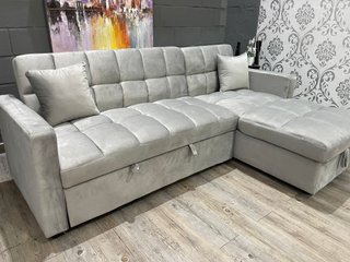 Sofá Cama Chaise Longue Gris