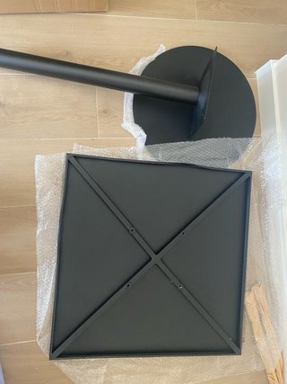 Mesa jardín metal negra MYLIA 70x70 NUEVA