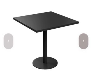 Mesa jardín metal negra MYLIA 70x70 NUEVA