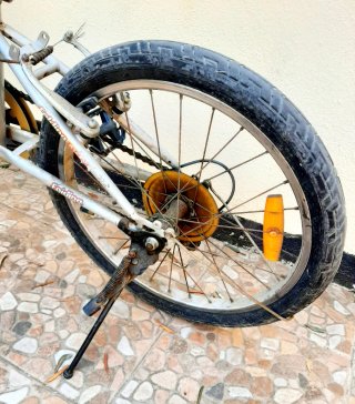 Bicicleta plegable plateada