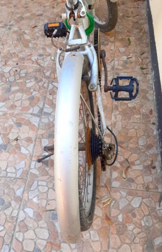 Bicicleta plegable plateada