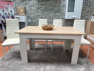 Mesa comedor 140cm + 4 sillas