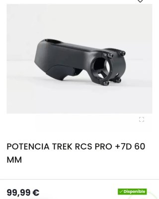 Potencia Trek RCS PRO 60mm +7°