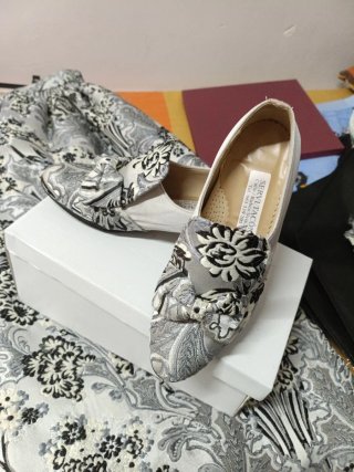 Traje de fallera adulta plata y gris