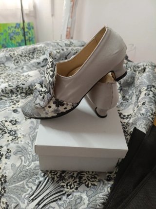 Traje de fallera adulta plata y gris