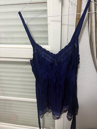 Camisola/Lencero Satén Azul Marino Talla L