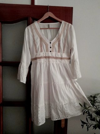 Vestido Verano Valdior Blanco Talla Única