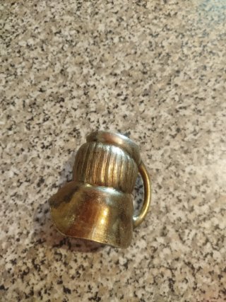 Taza metal inglesa antigua