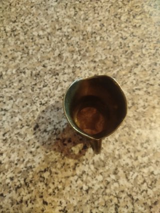 Taza metal inglesa antigua