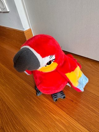 Loro parlanchín de peluche 20cm