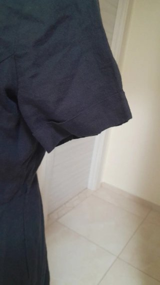 Vestito estivo in lino e cotone nero