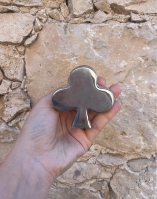 Percha Trébol Metal Plateado