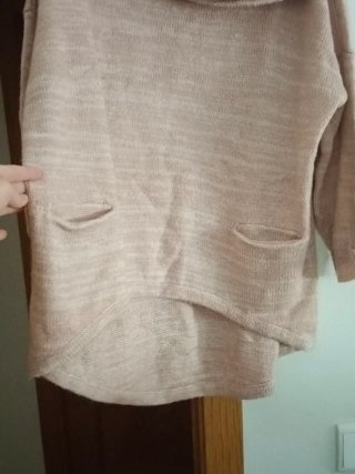 Jersey Vero Moda cuello alto rosa palo talla única