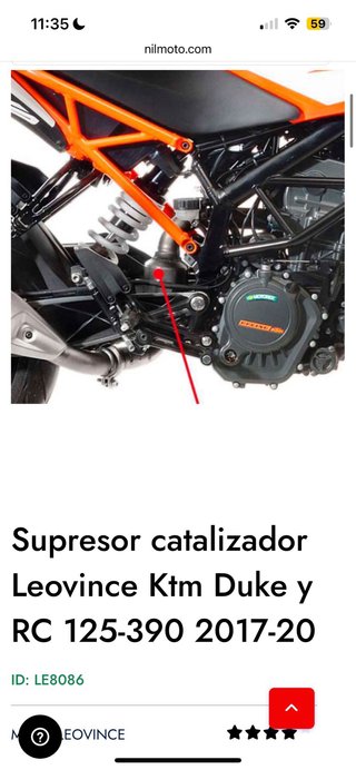 LeoVince Decat KTM Duke 125cc Escape