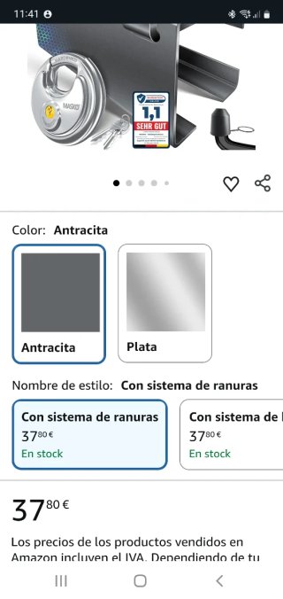 Candado antirrobo enganche remolque