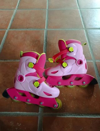 Patines Oxelo Rosas Talla Ajustable + bolsa