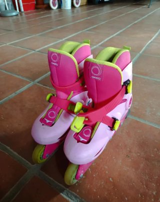 Patines Oxelo Rosas Talla Ajustable + bolsa