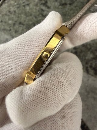 Orient Quartz Vintage Japón Dorado Rectangular