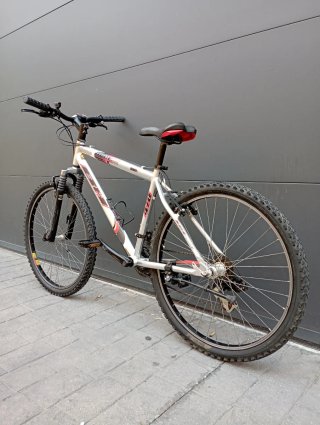 Bicicleta BH de montaña plateada