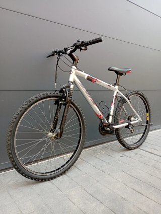 Bicicleta BH de montaña plateada