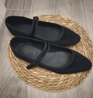 Bailarinas Sfera Negras Terciopelo