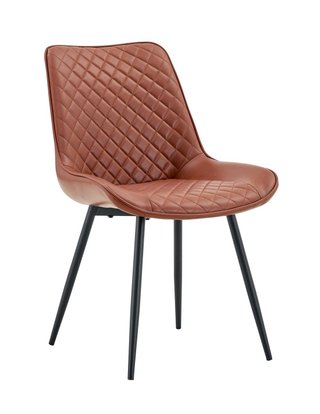 Silla Cuero Vintage Marrón Negra