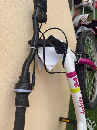 Bicicleta infantil Denbike blanca y morada