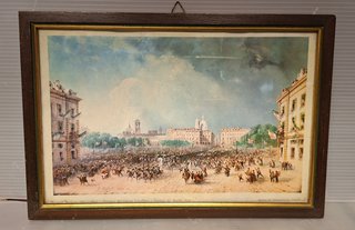 Stampa antica Batteria di Casa Albano