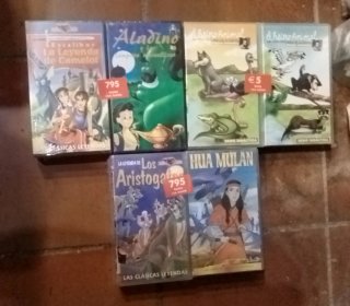 6 Películas Infantiles VHS Clásicas