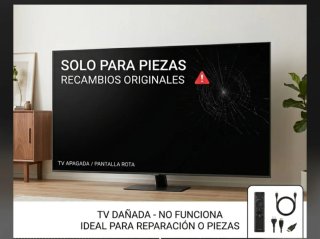 TV Samsung 75 para piezas, pantalla rota QE75Q80T