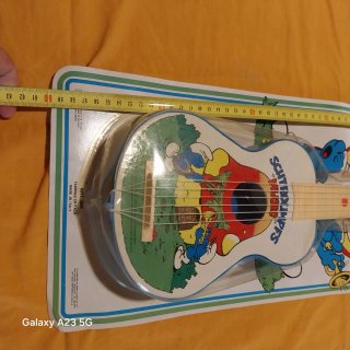 Chitarra  puffi peyo originale anni 80