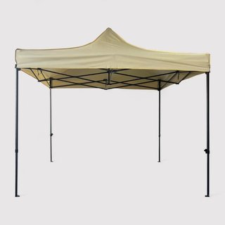 Aneto - Gazebo beige 3x3 per giardini o mercatini · Tessuto
