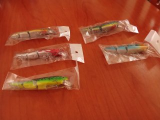 5 Señuelos Pesca Articulados 3 Segmentos