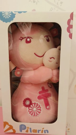 Peluche Pilarín Rosa con Bebé