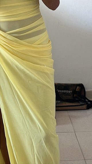 Vestido amarillo graduación talla única