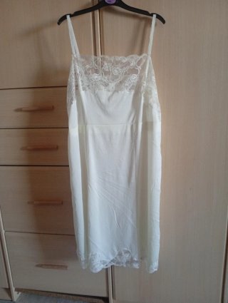Camisón lencero crema encaje Talla M
