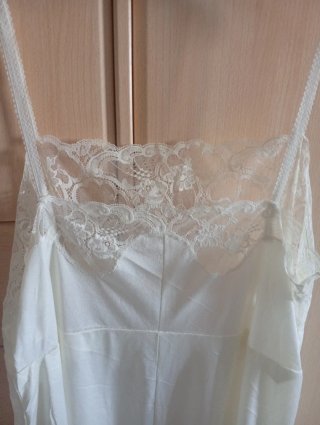 Camisón lencero crema encaje Talla M
