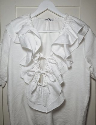 Camiseta blanca algodón talla M renatta&go